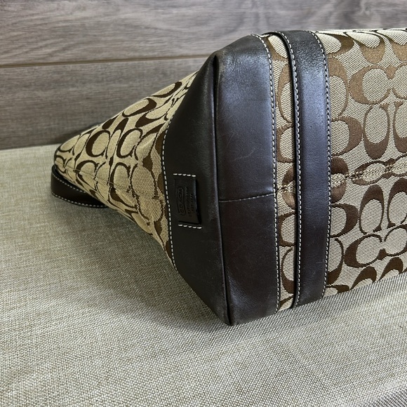 Coach 6042 Brown Monogram Canvas Shoulder Bag - Picture 9 of 13